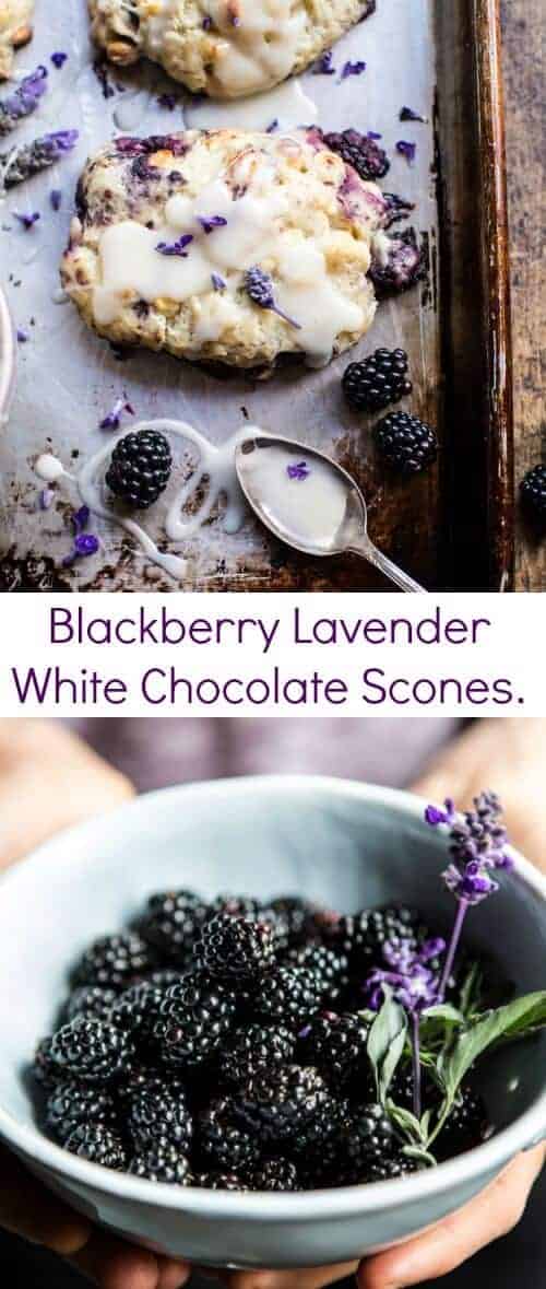 Blackberry Lavender White Chocolate Scones | halfbakedharvest.com @hbharvest