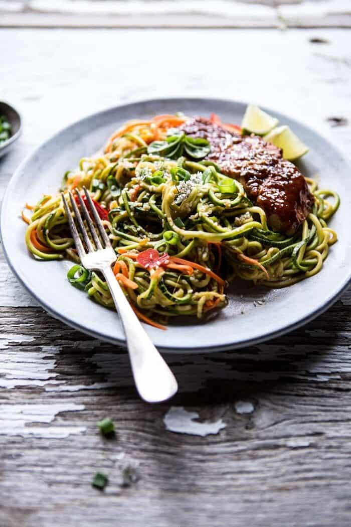 Hoisin Salmon with Zucchini Slaw. Half Baked Harvest