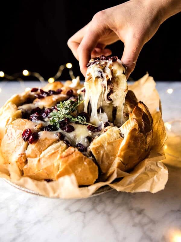Cranberry Brie Pull Apart Bread | halfbakedharvest.com @hbharvest