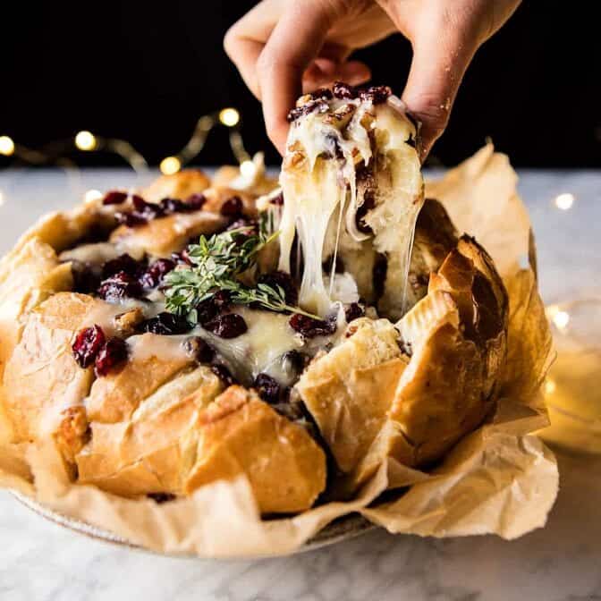Cranberry Brie Pull Apart Bread | halfbakedharvest.com @hbharvest