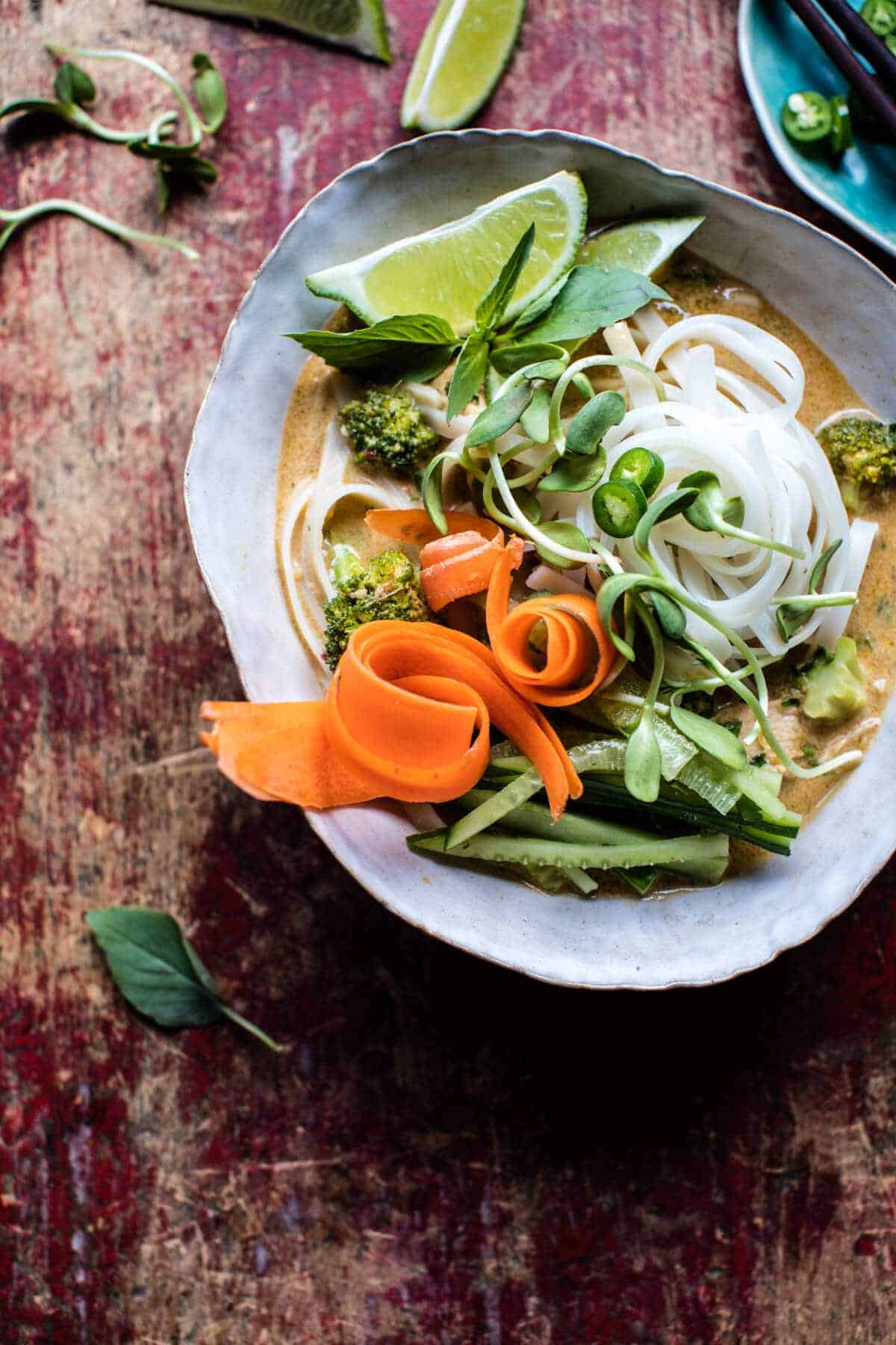 Coconut Lime Chicken Curry with Rice Noodles | halfbakedharvest.com @hbharvest