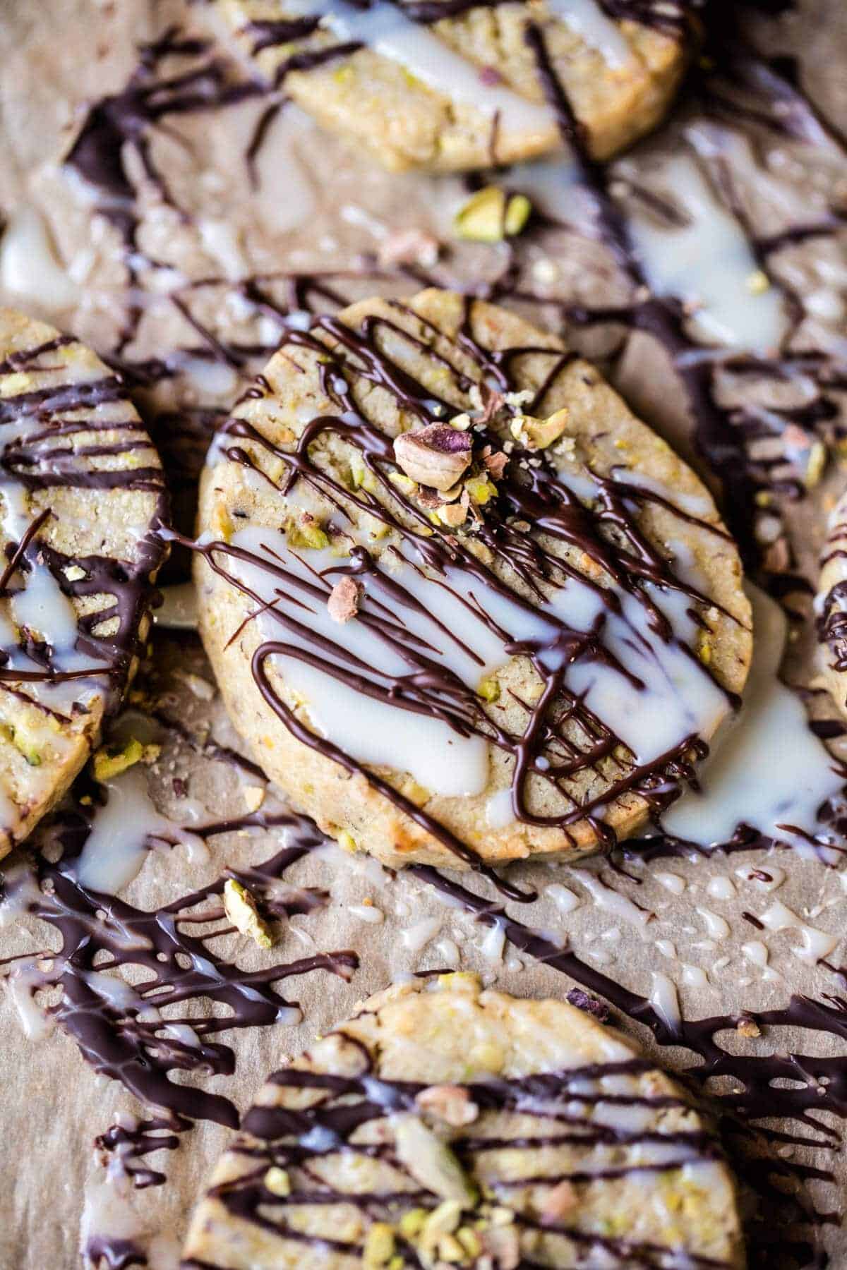 Pistachio Butter Cookies with Chocolate Tres Leches Drizzle | halfbakedharvest.com @hbharevest