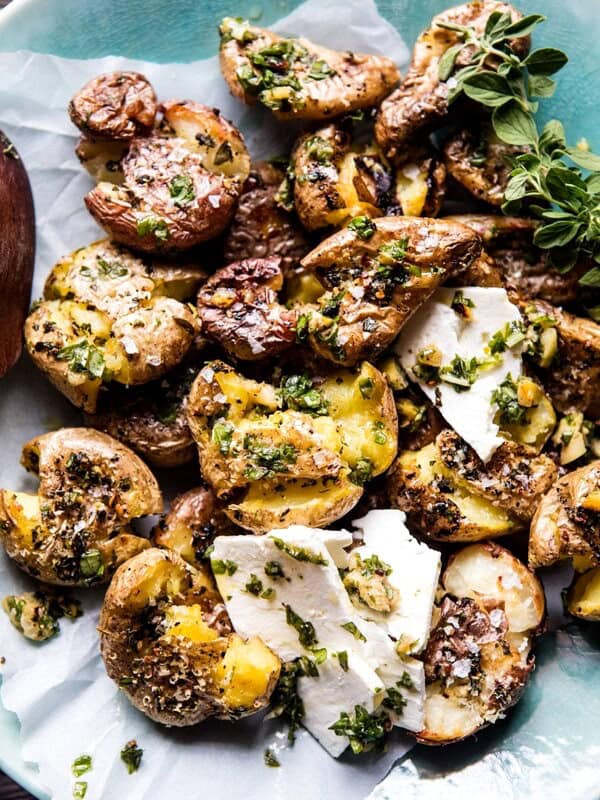 Crispy Oregano Smashed Potatoes with Feta and Lemon | halfbakedharvest.com @hbharvest