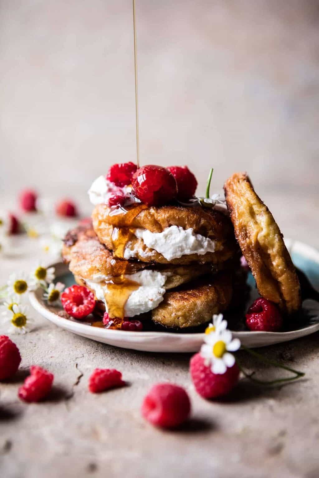 Raspberry Ricotta Croissant French Toast. Half Baked Harvest