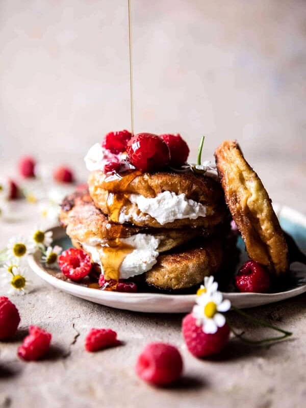 Raspberry Ricotta Croissant French Toast | halfbakedharvest.com @hbharvest