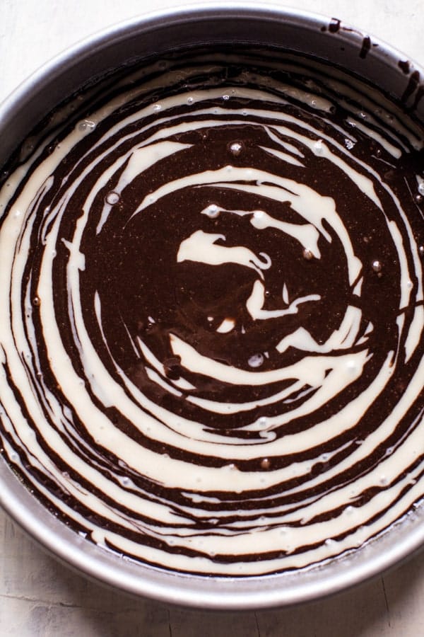 Chocolate Layered Zebra Mousse Cake | halfbakedharvest.com @hbharvest