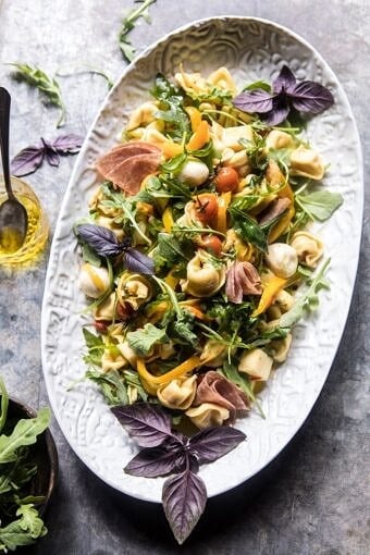 Italian Tortellini Pasta Salad | halfabkedharvest.com @hbharvest