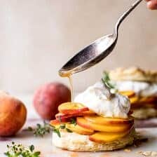 Sweet Peach Thyme Shortcakes | halfbakedharvest.com @hbharvest
