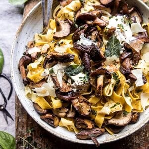 Herby Buttered Wild Mushroom Tagliatelle Pasta | halfbakedharvest.com @hbharvest