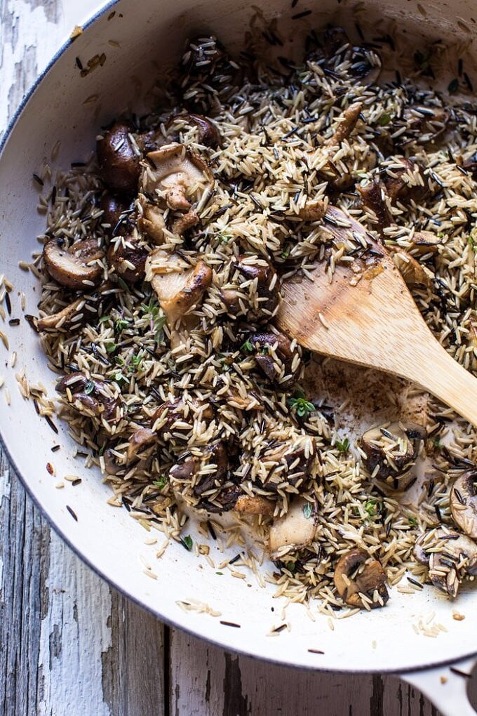 One Pan Autumn Chicken and Wild Rice Casserole. Half Baked Harvest