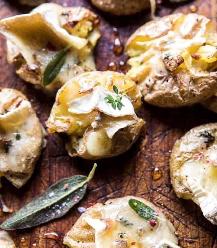 Brie Stuffed Crispy Baby Potatoes | halfbakedharvest.com @hbharvest