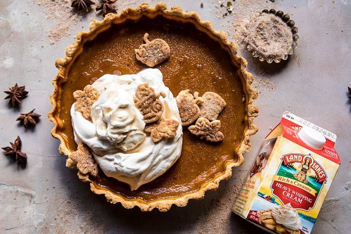 Chai Pumpkin Pie with Maple Whipped Cream | halfbakedharvest.com @hbharvest