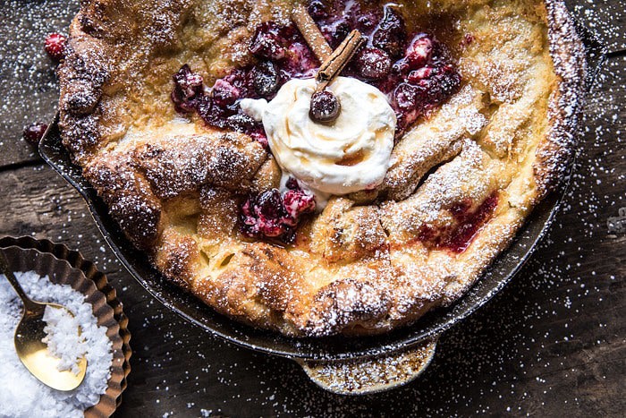 Cinnamon Spiced Dutch Baby with Cranberry Butter | halfbakedharvest.com @hbharvest