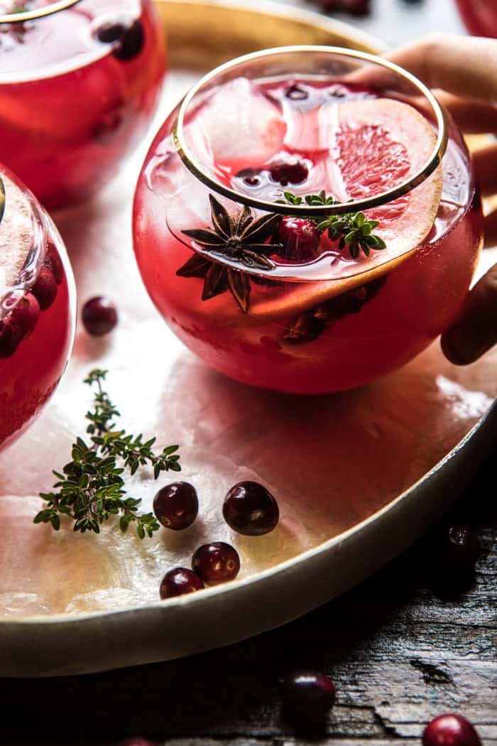 Cranberry Thyme Spritz | halfbakedharvest.com @hbharvest