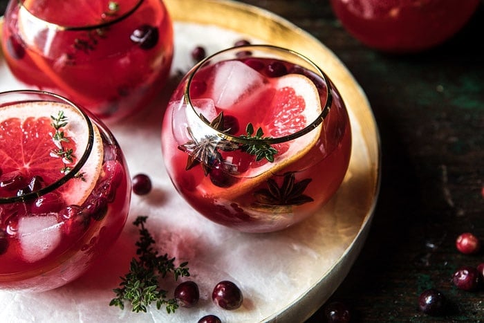 Cranberry Thyme Spritz | halfbakedharvest.com @hbharvest