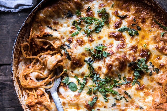 One-Pan Cheesy Spaghetti Pie | halfbakedharvest.com @hbharvest