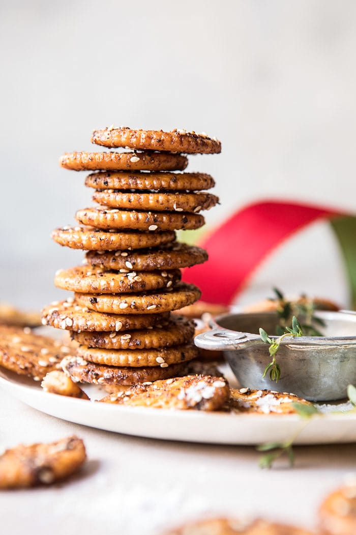 Addicting Baked Seasoned Ritz Crackers | halfbakedharvest.com @hbharvest