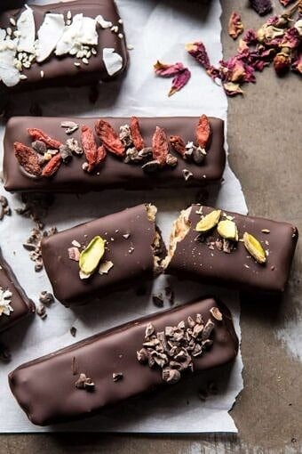 Dark Chocolate Covered Coconut Bars | halfbakedharvest.com @hbharvest #chocolate #healthy #coconut #vegan #glutenfree