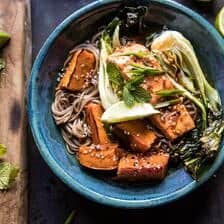 Roasted Sweet Potato and Salmon Soba Noodle Bowl | halfbakedharvest.com @hbharvest