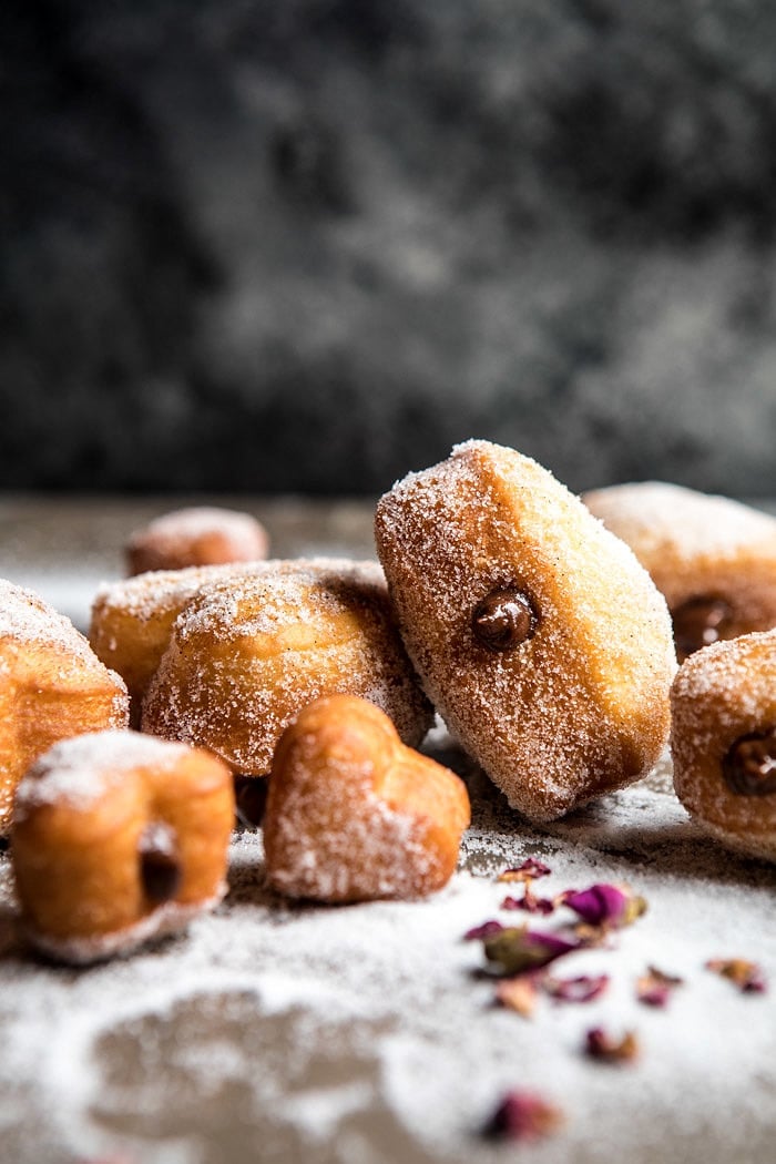 Easy Chocolate Heart Doughnuts | halfbakedharvest.com #valentinesday #doughnut #easy #recipes