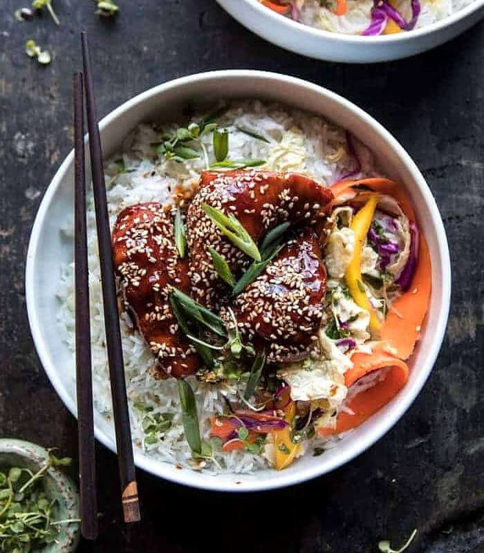 Instant Pot Sticky Korean Chicken | halfbakedharvest.com #instantpot #korean #chicken #dinner #recipes #easy