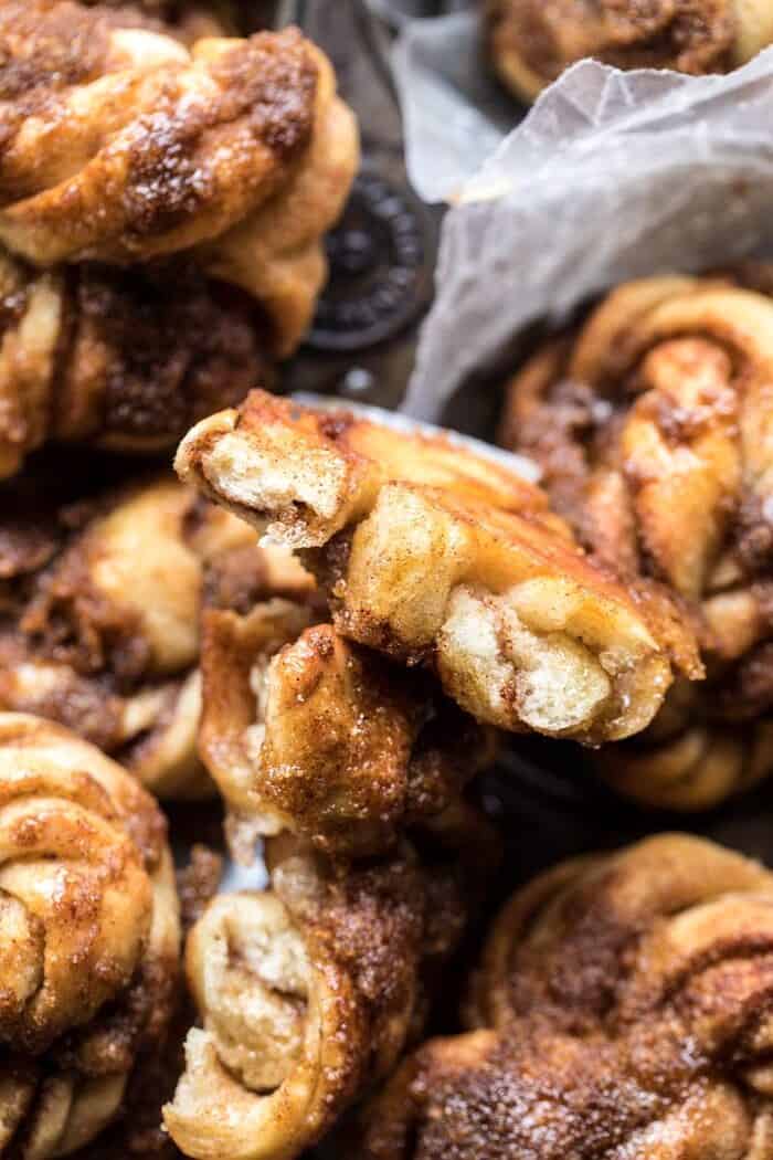 Easiest Cinnamon Crunch Knots | halfbakedharvest.comm #quick #easy #recipe #brunch