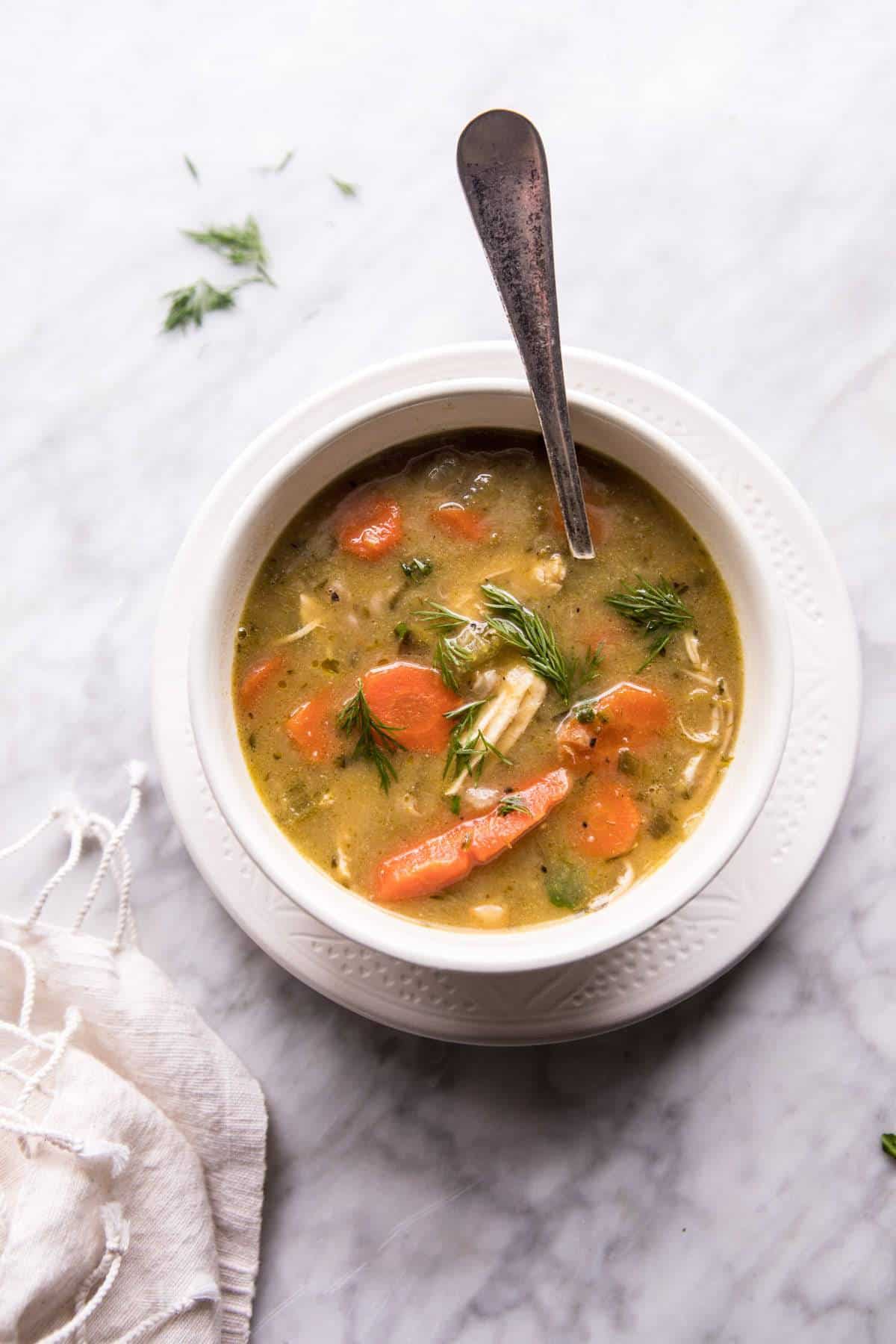 Slow Cooker Hearty Chicken Soup. - Half Baked Harvest