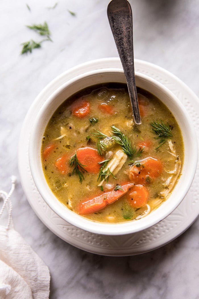 Slow Cooker Hearty Chicken Soup | halfbakedharvest.com #crockpot #soup #healthy #recipe