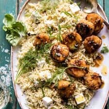 20 Minute Honey Garlic Butter Scallops and Orzo | halfbakedharvest.com #quick #easy #spring #recipes
