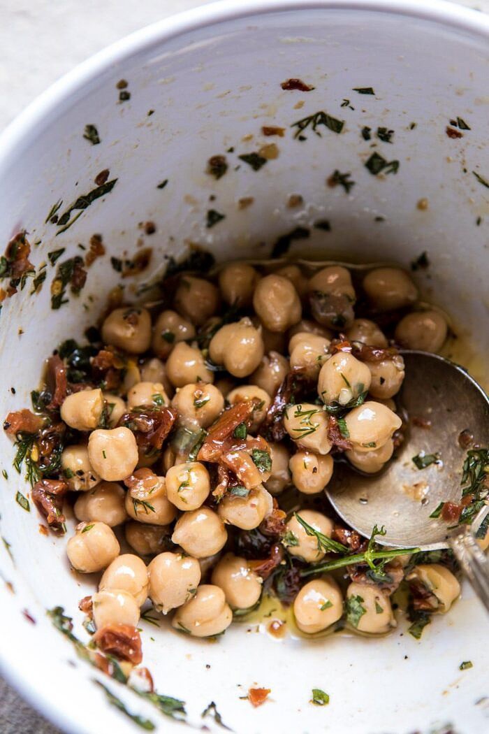 Mediterranean Chickpea and Egg Salad Jars | halfbakedharvest.com #healthy #mealprep #recipes