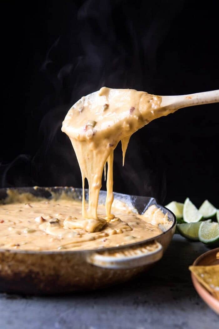 The Best Jalapeno Queso | halfbakedharvest.com #Mexican #cheese #cincodemayo