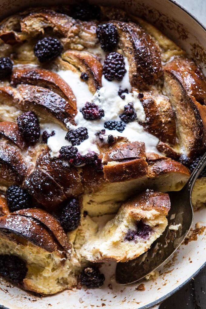 Baked Blackberry Ricotta French Toast. Half Baked Harvest