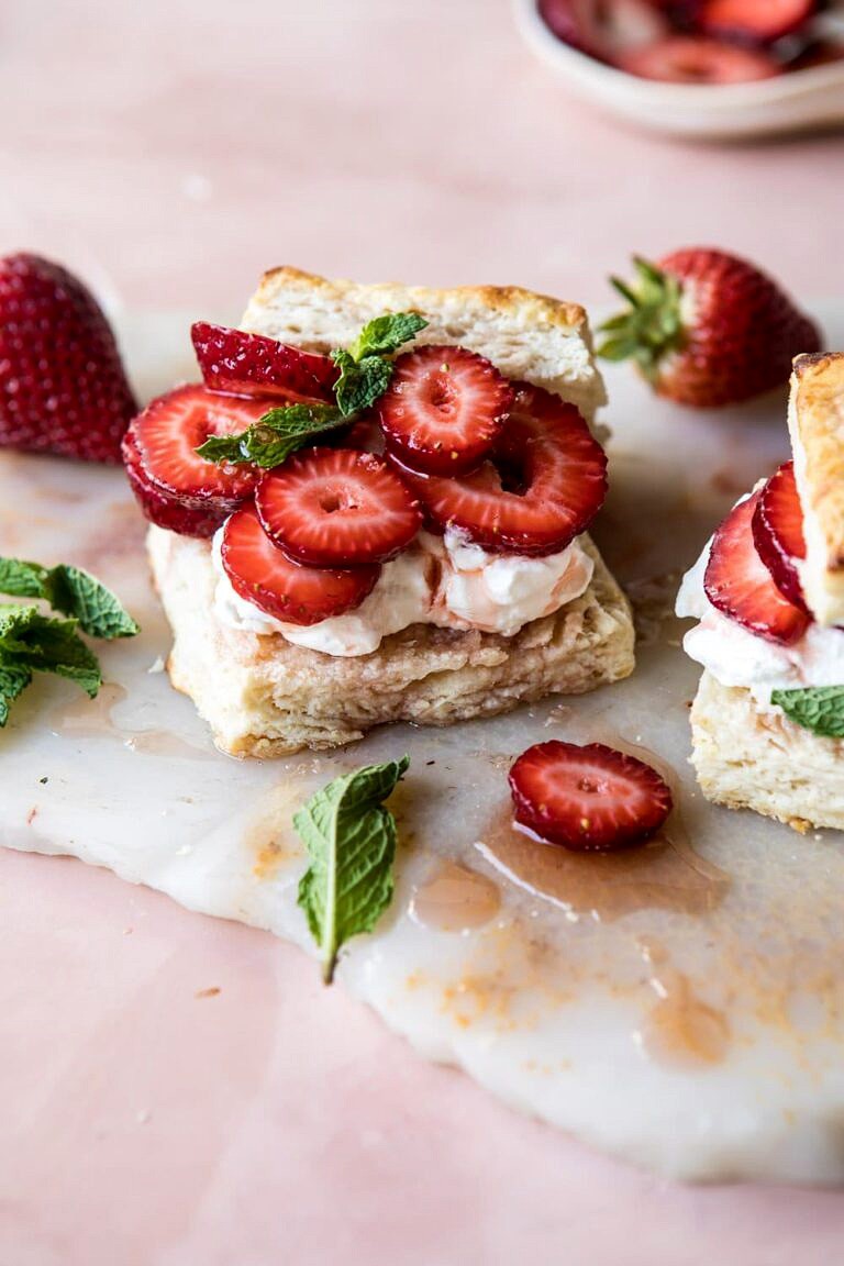 Strawberry Bourbon Shortcakes. - Half Baked Harvest