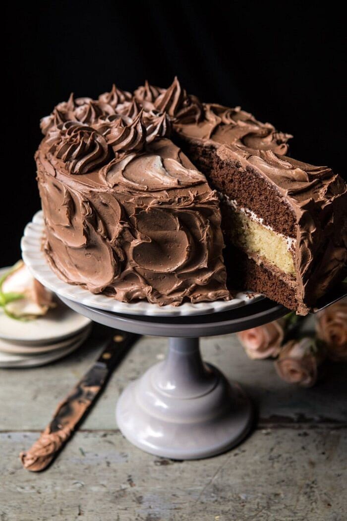 Better Together Chocolate Vanilla Birthday Cake Half Baked Harvest