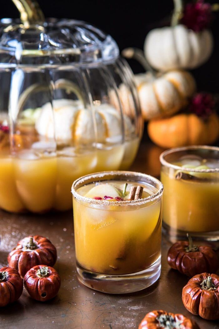 Pumpkin Patch Punch | halfbakedharvest.com #pumpkin #cocktails #punch #tahnksgiving #halloween