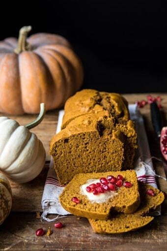 Healthy Pumpkin Ginger Bread | halfbakedharvest.com #healthy #pumpkin #bread #fall #thanksgiving #easyrecipes