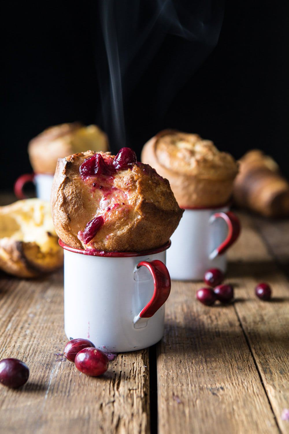 Perfect Popovers with Cranberry Butter | halfbakedharvest.com #bread #thanksgiving #cranberries #popovers #easyrecipes