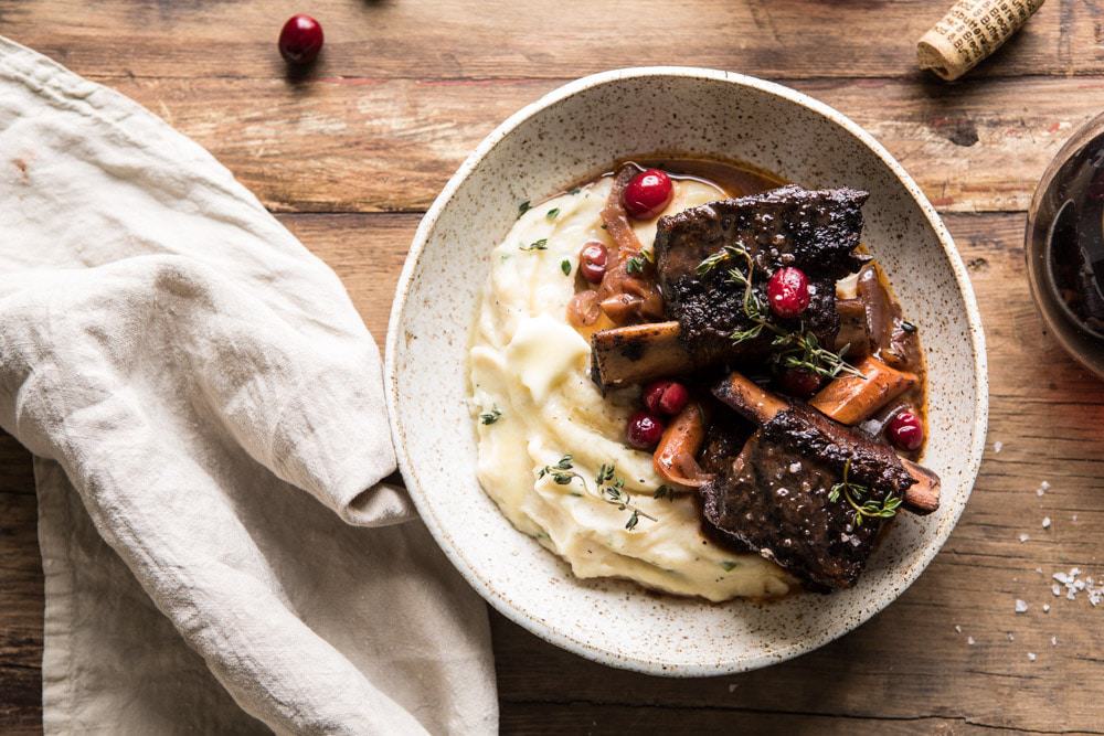 Red Wine Cranberry Braised Short Ribs. Half Baked Harvest