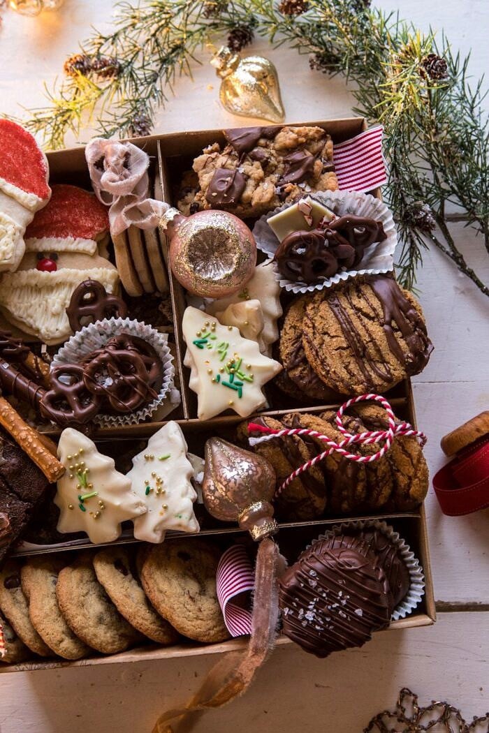 overhead photo of 2018 Holiday Cookie Box 