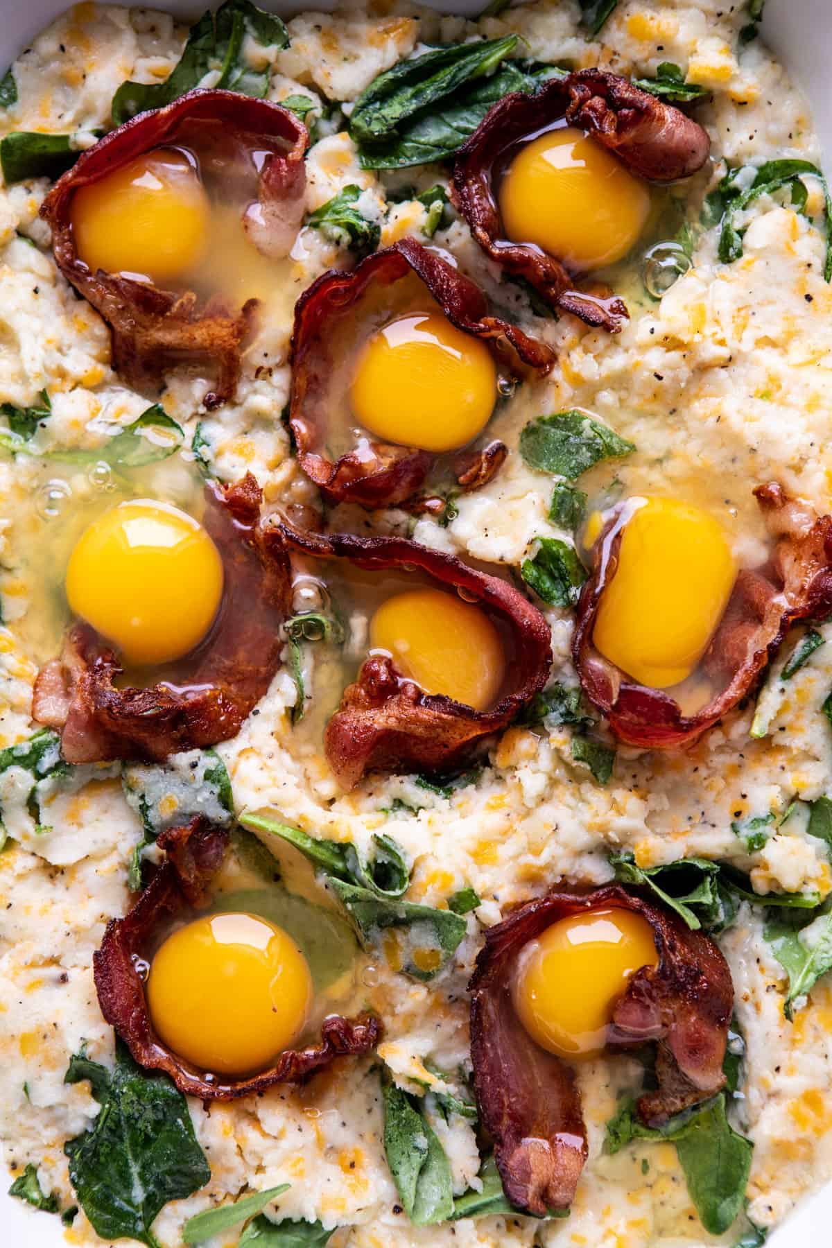 Everything Cheesy Potato and Egg Breakfast Casserole | halfbakedharvest.com #breakfast #brunch #eggs #bacon #easyrecipes