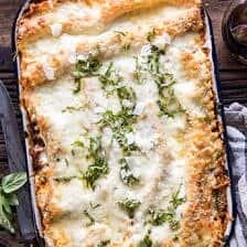Pesto Bolognese Lasagna | halfbakedharvest.com #pasta #Italian #lasagna #cheese #holidayrecipes