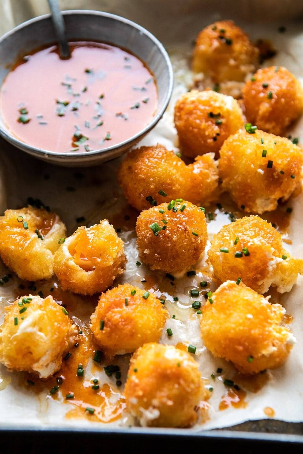 Fried Buffalo Goat Cheese Balls. Half Baked Harvest
