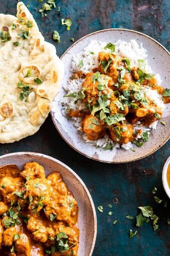 Indian Coconut Butter Cauliflower | halfbakedharvest.com #healthyrecipes #Indian #cauliflower #30minutes #easyrecipes