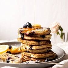Blueberry Lemon Ricotta Pancakes | halfbakedharvest.com #blueberrypancakes #pancakes #brunch #breakfast #lemon