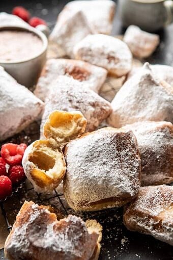 Easiest Cinnamon Buttermilk Beignets | halfbakedharvest.com #doughnuts #donut #beignet #breakfast #brunch #dessert