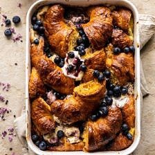 Berry and Cream Cheese Croissant French Toast Bake | halfbakedharvest.com #frenchtoast #brunch #easyrecipes #springrecipes #easter