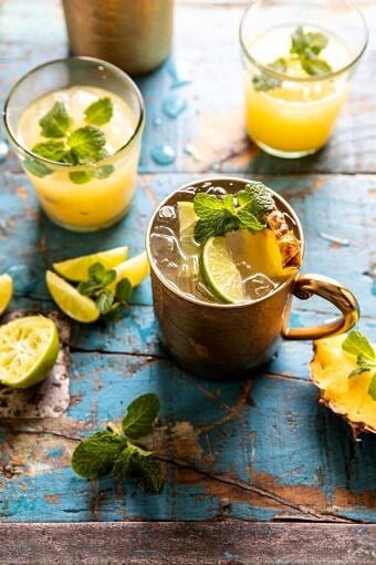 Orange Pineapple Moscow Mule | halfbakedharvest.com #cocktails #drinks #vodka