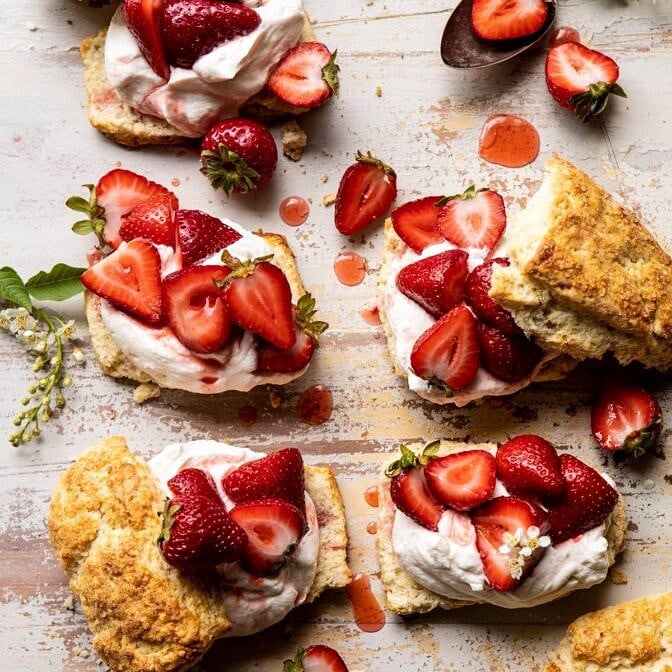 The Best Strawberry Shortcakes | halfbakedharvest.com #shortcakes #strawberries #summer #strawberry