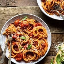 Bucatini Amatriciana | halfbakedharvest.com #pasta #easyrecipes #italian
