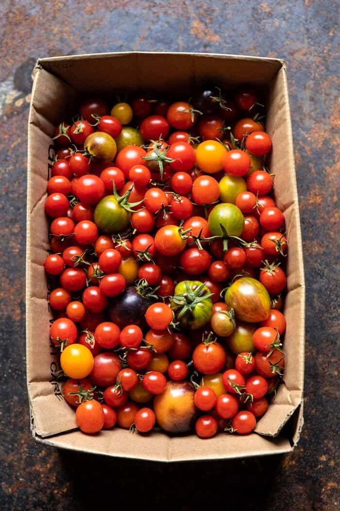 raw tomatoes in box